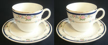 Lade das Bild in den Galerie-Viewer, KAFFEETASSE &quot;Patricia&quot; - Porzellan, Goldrand Flora Rosenblumen Kettenglieder Motiv Dekor (BC)
