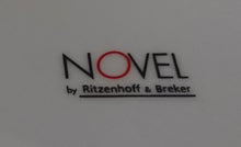 Lade das Bild in den Galerie-Viewer, 12 Teiliges KAFFEESERVICE &quot;Novel&quot; - Porzellan, Geometrisches Linien Striche Abstrakt Breiter Rand Motiv Quadratische Form Motiv Dekor
