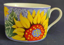 Lade das Bild in den Galerie-Viewer, 2er Set 2er KAFFEEGEDECKE - Porzellan, Flora Sommer Sonnenblumen Blüten Motiv Dekor
