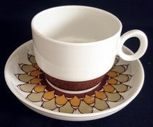 Lade das Bild in den Galerie-Viewer, KAFFEETASSE - Porzellan, Zweifärbiges Streifen Balken Motiv Dekor
