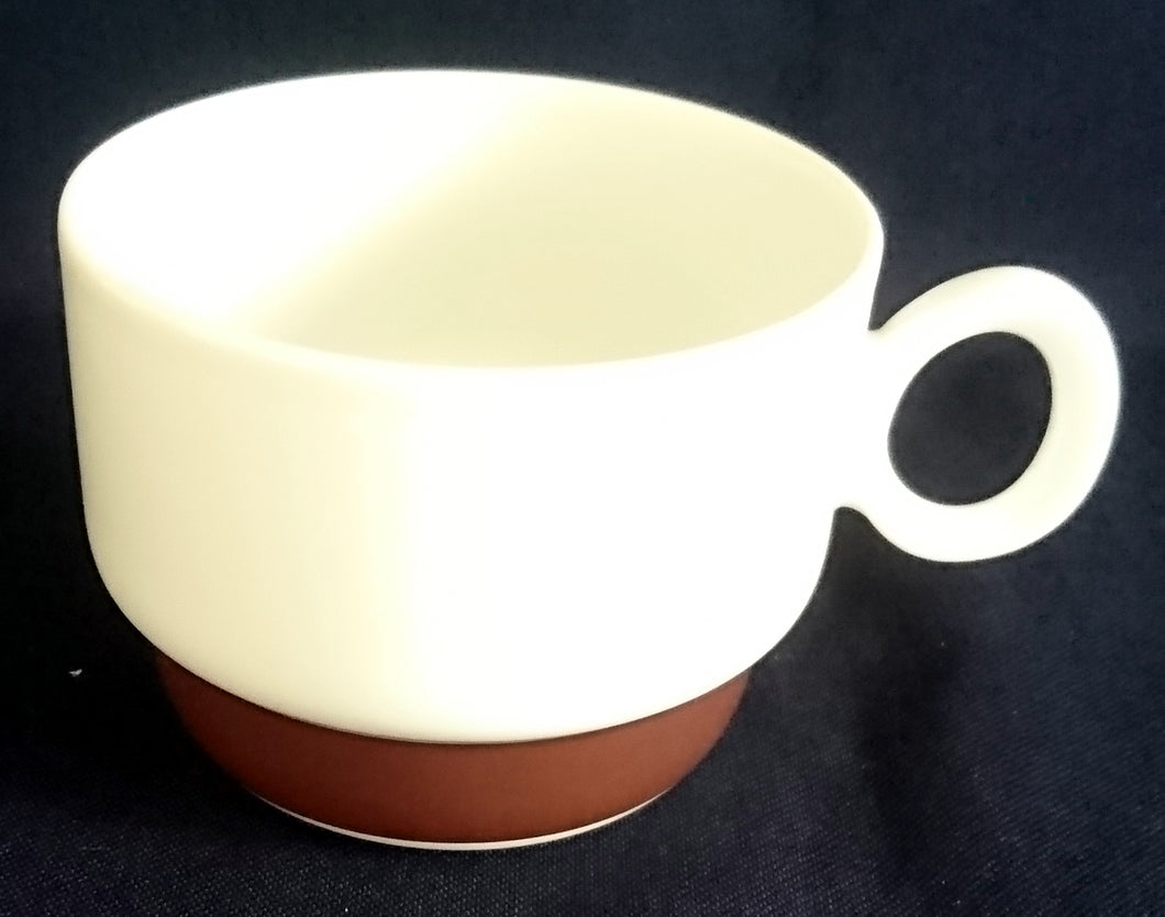 KAFFEETASSE - Porzellan, Zweifärbiges Streifen Balken Motiv Dekor