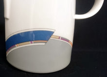 Lade das Bild in den Galerie-Viewer, 21 Teiliges KAFFEESERVICE &quot;York Cubic&quot; - Porzellan, Abstrakt Geometrisches Balken Rechteck Geschwungene Streifen Motiv Dekor
