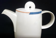 Lade das Bild in den Galerie-Viewer, 21 Teiliges KAFFEESERVICE &quot;York Cubic&quot; - Porzellan, Abstrakt Geometrisches Balken Rechteck Geschwungene Streifen Motiv Dekor
