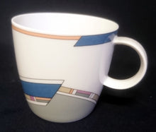 Lade das Bild in den Galerie-Viewer, 21 Teiliges KAFFEESERVICE &quot;York Cubic&quot; - Porzellan, Abstrakt Geometrisches Balken Rechteck Geschwungene Streifen Motiv Dekor
