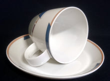 Lade das Bild in den Galerie-Viewer, 21 Teiliges KAFFEESERVICE &quot;York Cubic&quot; - Porzellan, Abstrakt Geometrisches Balken Rechteck Geschwungene Streifen Motiv Dekor
