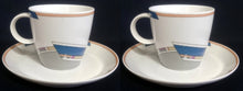 Lade das Bild in den Galerie-Viewer, 21 Teiliges KAFFEESERVICE &quot;York Cubic&quot; - Porzellan, Abstrakt Geometrisches Balken Rechteck Geschwungene Streifen Motiv Dekor
