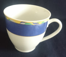 Lade das Bild in den Galerie-Viewer, 2er Set KAFFEETASSEN - Porzellan, Breiter Marmorierter Streifen Balken Abstrakt Motiv Dekor
