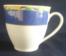 Lade das Bild in den Galerie-Viewer, 2er Set KAFFEETASSEN - Porzellan, Breiter Marmorierter Streifen Balken Abstrakt Motiv Dekor
