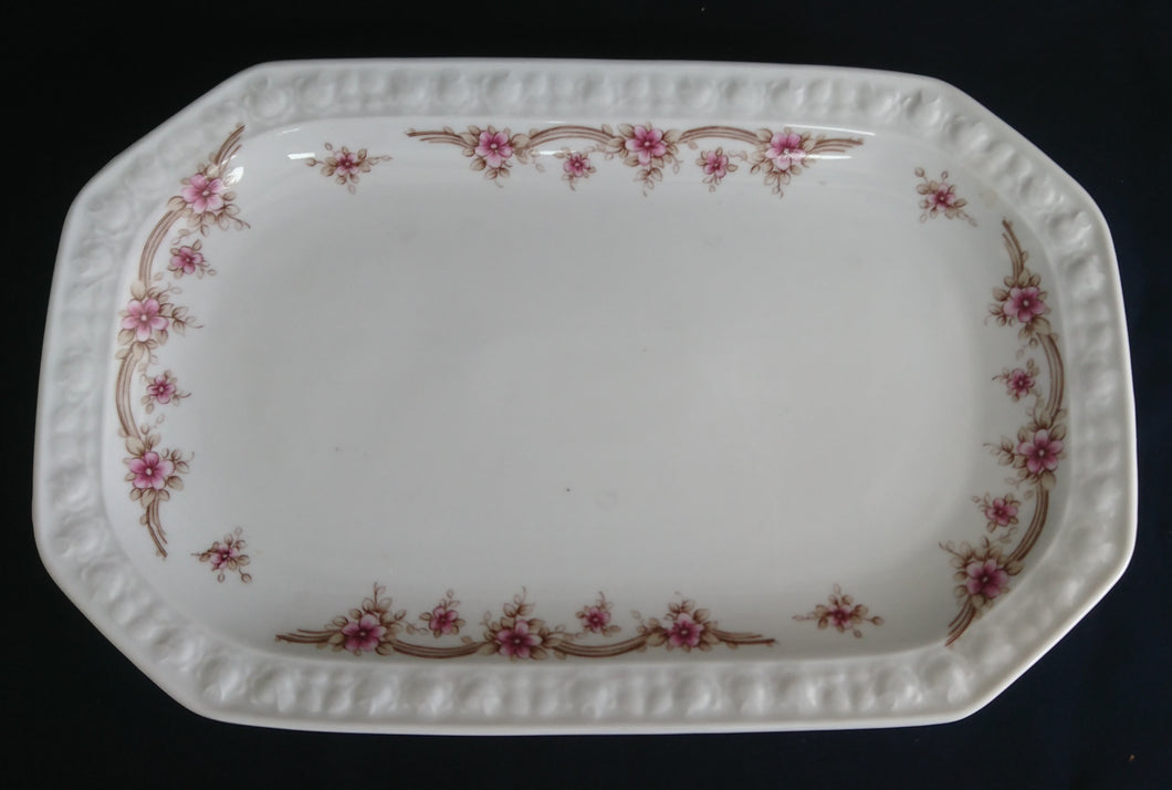 KUCHENPLATTE - Porzellan, Flora Blumenblüten Pflanzen Relief Motiv Dekor