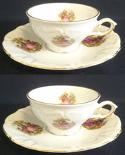 Lade das Bild in den Galerie-Viewer, 2er Set 2er MOCCAGEDECK - Porzellan, Goldrand Barock Dekor
