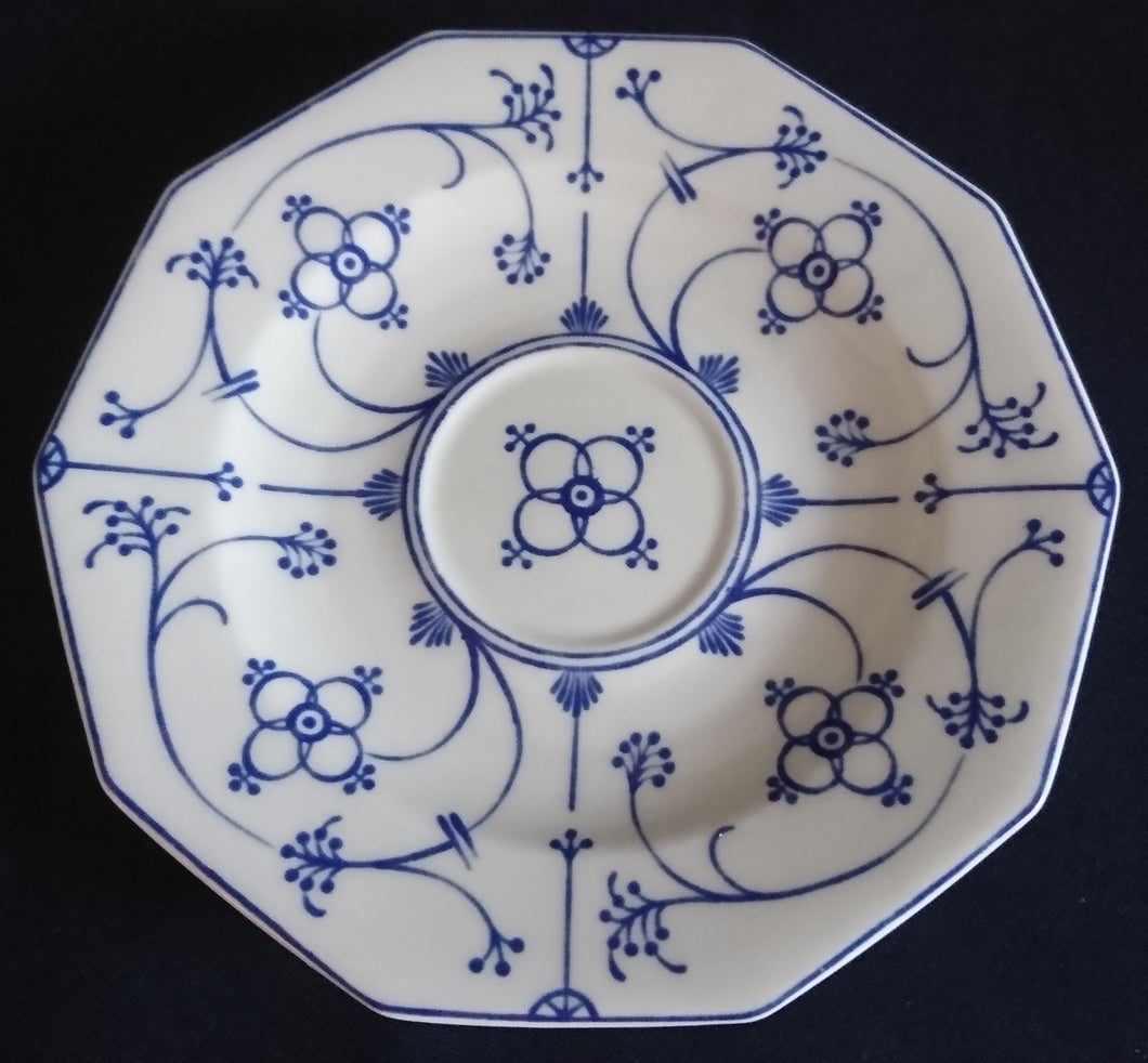UNTERTASSE - Porzellan, Indisch Blau Strohblume Motiv Dekor