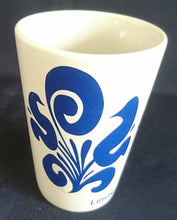 Lade das Bild in den Galerie-Viewer, 6er Set APFELWEIN TRINKBECHER &quot;Limited Edition Nr. 2&quot; - Keramik / Steingut, Abstrakt Blumen Schriftzug Motiv Dekor
