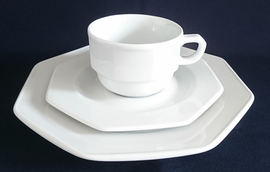 3er KAFFEEGEDECK - Porzellan, Hotel / Gastronomie Einfärbiges Dekor