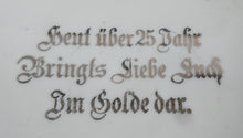 Lade das Bild in den Galerie-Viewer, SAMMELTELLER - Porzellan, Hochzeitstag Style, Abstrakt Schriftzug Dekor
