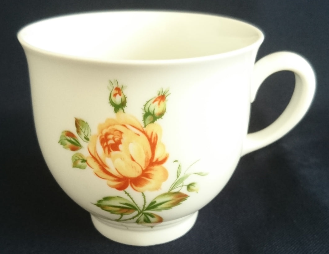 KAFFEETASSE - Porzellan, Flora Rosen Blumen Blüten Pflanzen Motiv Dekor