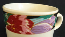 Lade das Bild in den Galerie-Viewer, 2er Set KAFFEETASSEN - Porzellan, Modern Blumenrand Motiv Dekor
