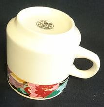 Lade das Bild in den Galerie-Viewer, 2er Set KAFFEETASSEN - Porzellan, Modern Blumenrand Motiv Dekor
