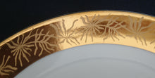 Lade das Bild in den Galerie-Viewer, 12 Teiliges KAFFEESERVICE - Porzellan, Goldrand Breit Abstrakt Geometrisch Pflanzen Flora Motiv Dekor
