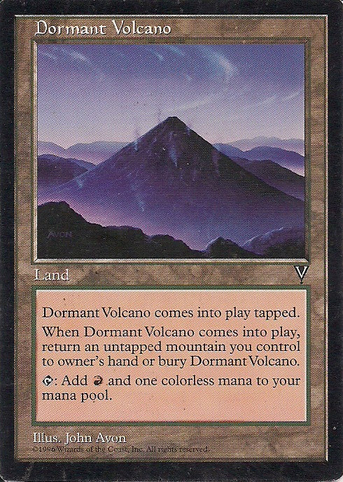 DORMANT VOLCANO, Magic -The Gathering-, Ausgabe / Set / Serie Visionen (Visions) 1997
