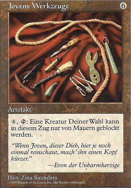 JOVENS WERKZEUGE, Magic -The Gathering-, Ausgabe / Set / Serie 5te Edition (5th Edition) 1997