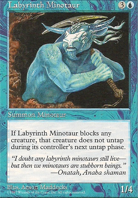 LABYRINTH MINOTAUR, Magic -The Gathering-, Ausgabe / Set / Serie 5te Edition (Vision) 1997