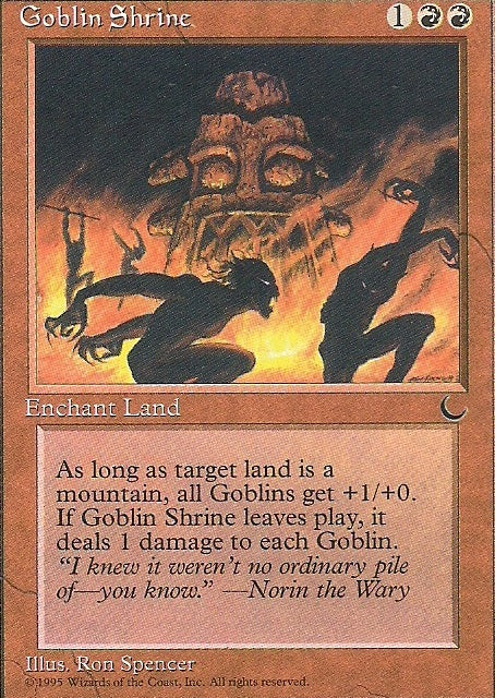 GOBLIN SHRINE, Magic -The Gathering-, Ausgabe / Set / Serie Dunkelheit (The Dark) 1994