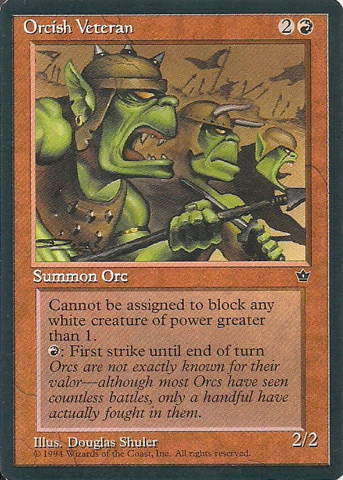 ORCISH VETERAN (V.1), Magic -The Gathering-, Ausgabe / Set / Serie Fallen Empires (Fallen Empires) 1994
