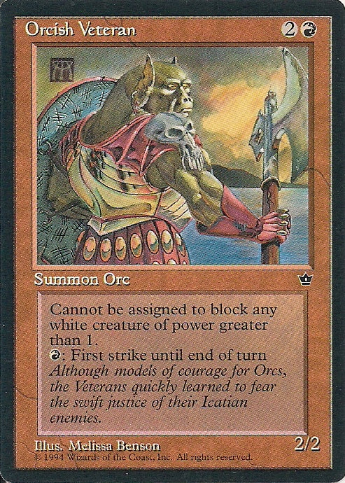 ORCISH VETERAN (V.4), Magic -The Gathering-, Ausgabe / Set / Serie Fallen Empires (Fallen Empires) 1994