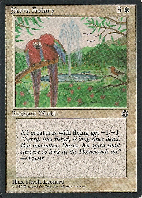 SERRA AVIARY, Magic -The Gathering-, Ausgabe / Set / Serie Heimatländer (Homelands) 1995