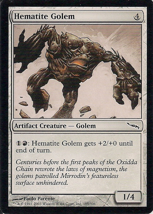 HEMATITE GOLEM, Magic -The Gathering-, Ausgabe / Set / Serie Mirrodin (Mirrordin) 2003