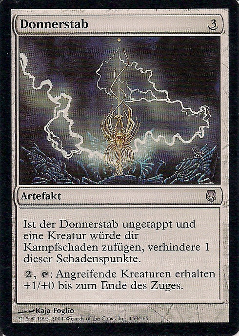 DONNERSTAB, Magic -The Gathering-, Ausgabe / Set / Serie Nachtstahl (Darksteel) 2004