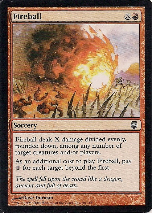 FIREBALL, Magic -The Gathering-, Ausgabe / Set / Serie Nachtstahl (Darksteel) 2004