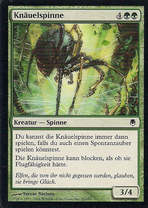KNÄUELSPINNE, Magic -The Gathering-, Ausgabe / Set / Serie Nachtstahl (Darksteel) 2004