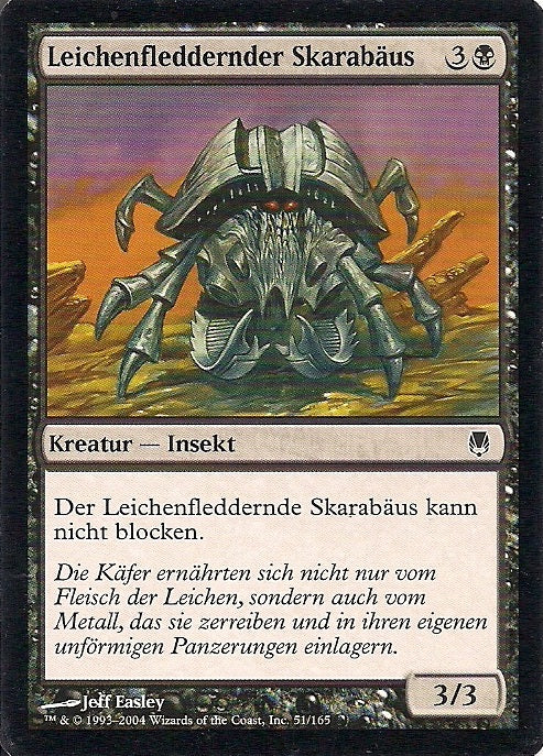 LEICHENFLEDDERNDER SKARABÄUS, Magic -The Gathering-, Ausgabe / Set / Serie Nachtstahl (Darksteel) 2004