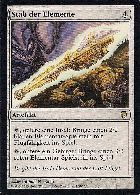 STAB DER ELEMENTE -The Gathering-, Ausgabe / Set / Serie Nachtstahl (Darksteel) 2004