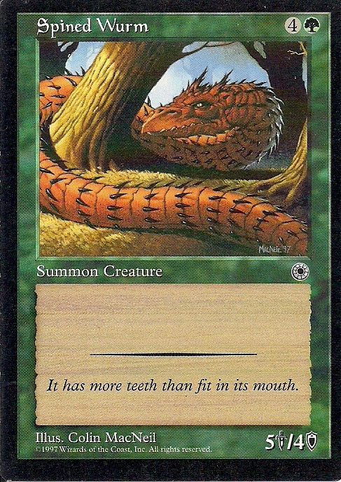 SPINED WURM, Magic -The Gathering-, Ausgabe / Set /  Serie Portal (Portal) 1997