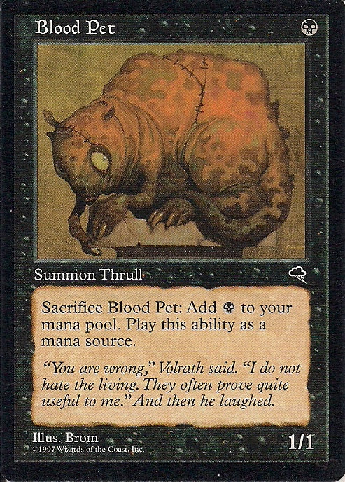 BLOOD PET, Magic -The Gathering-, Ausgabe / Set / Serie Sturmwind (Tempest) 1997