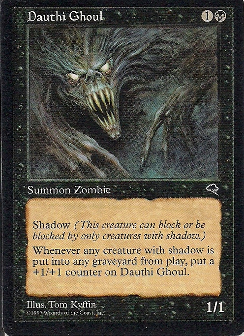 DAUTHI GHOUL, Magic -The Gathering-, Ausgabe / Set / Serie Sturmwind (Tempest) 1997