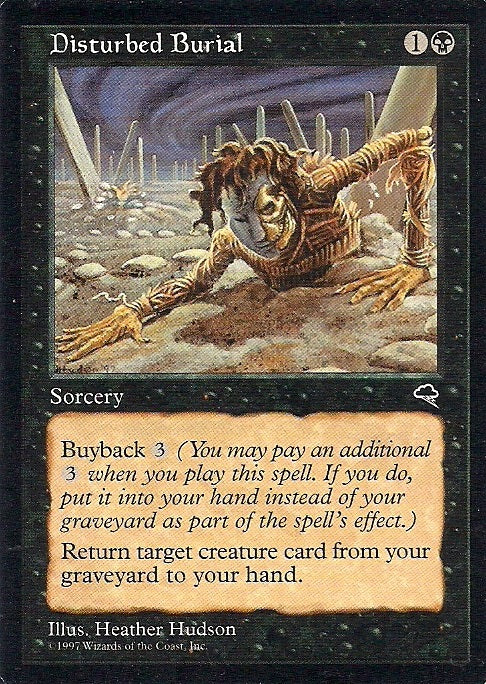DISTURBED BURIAL, Magic -The Gathering-, Ausgabe / Set / Serie Sturmwind (Tempest) 1997