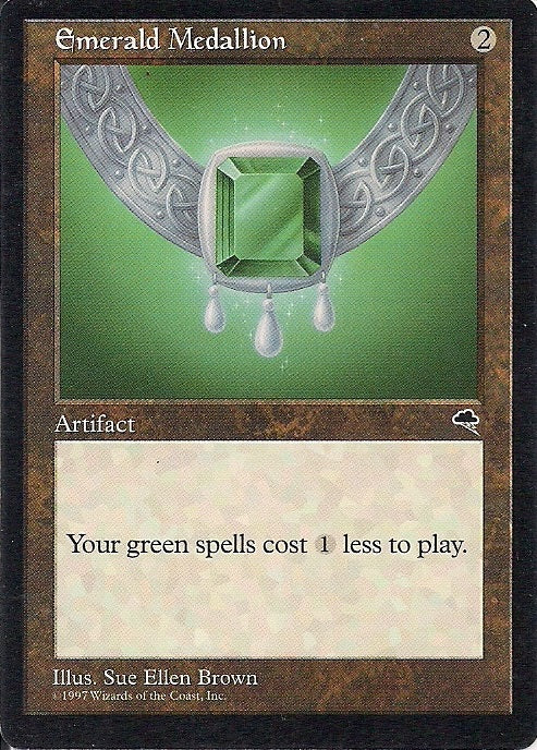 EMERALD MEDALLION, Magic -The Gathering-, Ausgabe / Set / Serie Sturmwind (Tempest) 1997