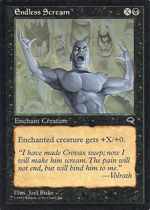 ENDLESS SCREAM, Magic -The Gathering-, Ausgabe / Set / Serie Sturmwind (Tempest) 1997