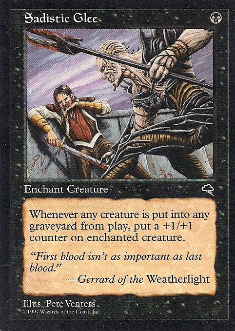 SADISTIC GLEE, Magic -The Gathering-, Ausgabe / Set / Serie Sturmwind (Tempest) 1997