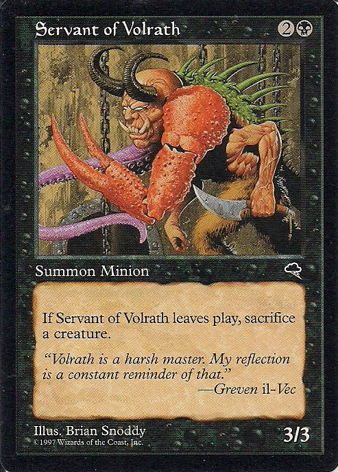 SERVANT OF VOLRATH, Magic -The Gathering-, Ausgabe / Set / Serie Sturmwind (Tempest) 1997