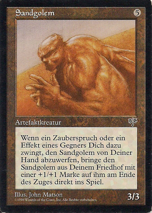SANDGOLEM, Magic -The Gathering-, Ausgabe / Set / Serie Trugbilder (Mirage)