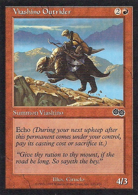 VIASHINO OUTRIDER, Magic -The Gathering-, Ausgabe / Set / Serie Urzas Saga (Urza´s Saga) 1998