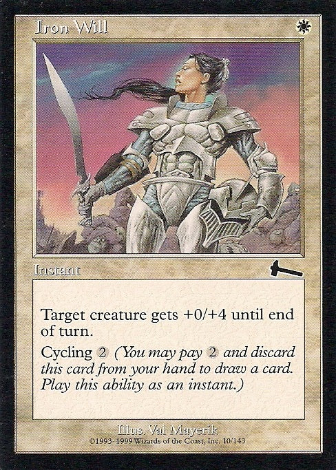 IRON WILL, Magic -The Gathering-, Ausgabe / Set / Serie Urzas Vermächtnis (Urza´s Legacy) 1999