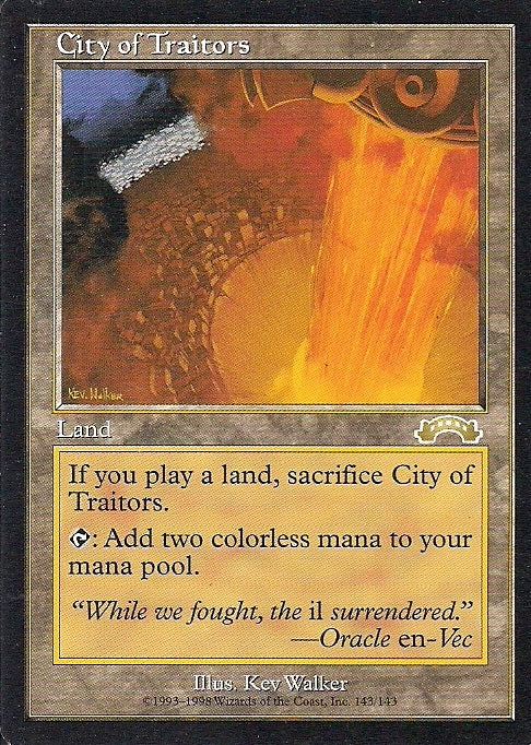 CITY OF TRAITORS, Magic -The Gathering-, Ausgabe / Set / Serie Exodus (Exodus) 1998
