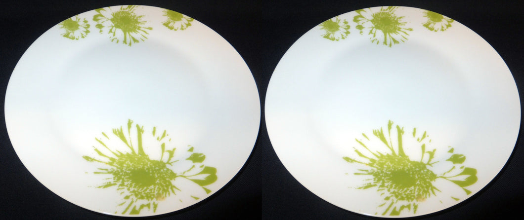 2er Set DESSERTTELLER - Porzellan, Farbklecks- / Fleck Dekor