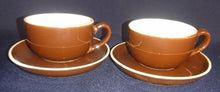 Lade das Bild in den Galerie-Viewer, 4er Set MOCCAGEDECKE - Keramik / Steingut, Weißer Rand Einfärbiges Dekor

