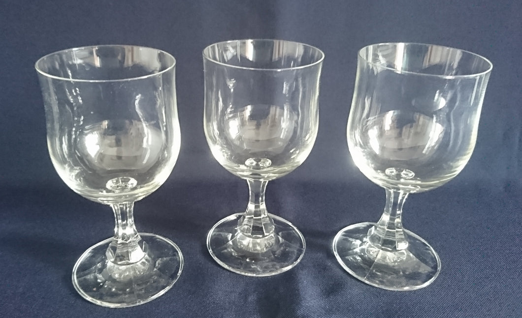 3er Set GETRÄNKEGLÄSER - Hartglas, Klares Einfärbiges Dekor